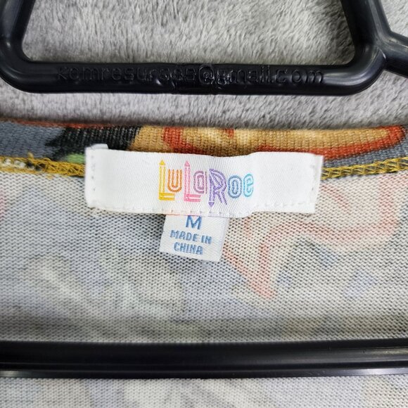 Women's Lularoe Multicolor Floral Open Front Cardigan Casual Long Sleeve Size M - Picture 6 of 13